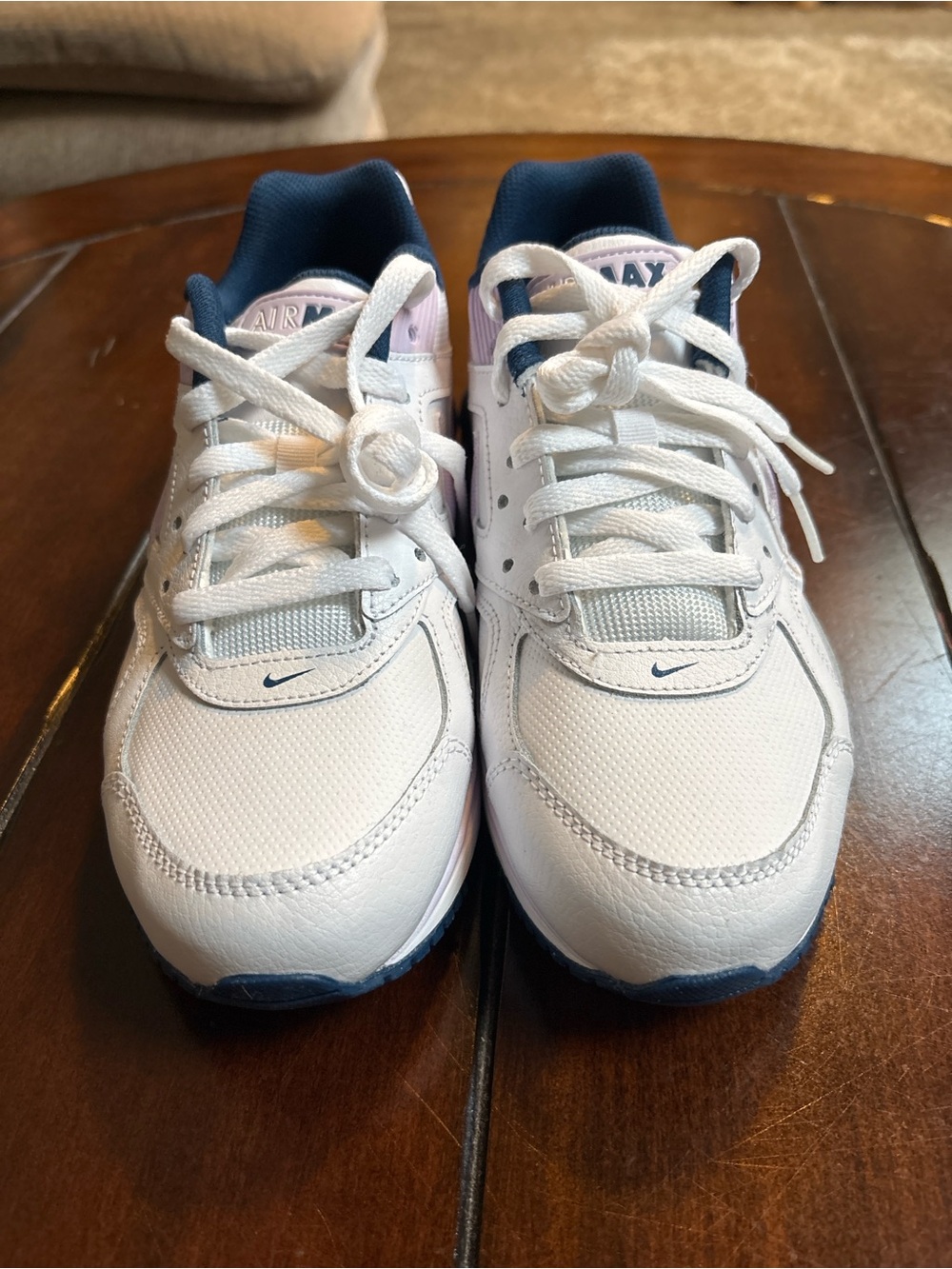 Nike Women's White & Navy Air Max Low-Top Sneakers